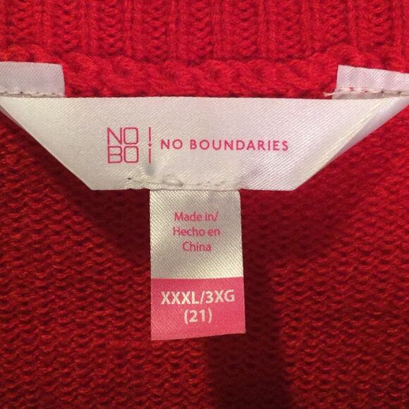 Ugly Christmas Sweater Reindeer Themed Juniors XXXL/3X/21 - Picture 2 of 5